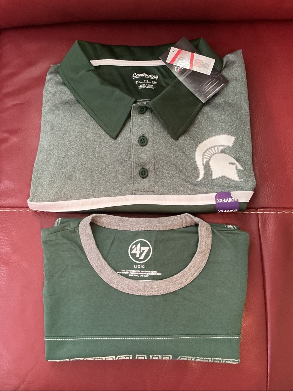 Men’s Michigan State Spartans Shirt Set Size XL